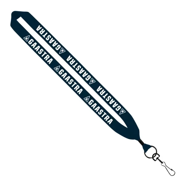 1" x 16" knitted cotton lanyard with metal crimp and metal... from ASI 88060 Snugz/USA Inc / SnugZ USA®