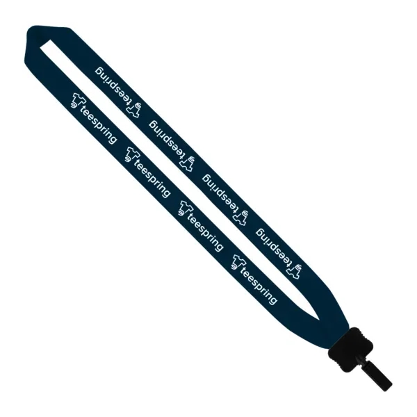 1" x 16" knitted cotton lanyard with plastic clamshell, O-ring and... from ASI 88060 Snugz/USA Inc / SnugZ USA®