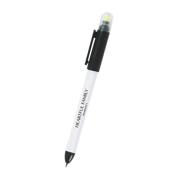 Twin-Write twist-action ballpoint pen with chisel tip highlighter.... from ASI 61125 Hit Promotional Products / Hit®