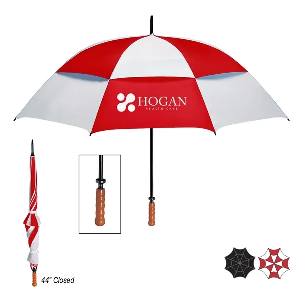 Vented, windproof umbrella withstands wind gusts up to 55 mph.... from ASI 61125 Hit Promotional Products / Hit®