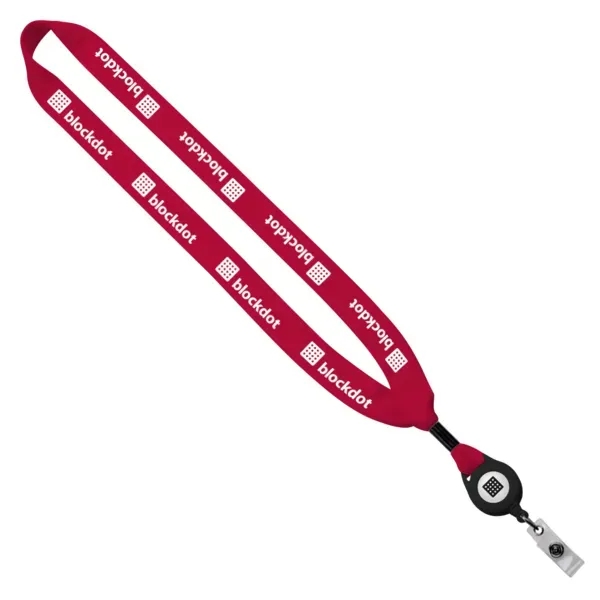 3/4" x 16" cotton lanyard with retractable zip cord (approx. 30... from ASI 88060 Snugz/USA Inc / SnugZ USA®