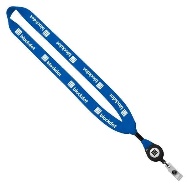 3/4" x 16" cotton lanyard with retractable zip cord (approx. 30... from ASI 88060 Snugz/USA Inc / SnugZ USA®