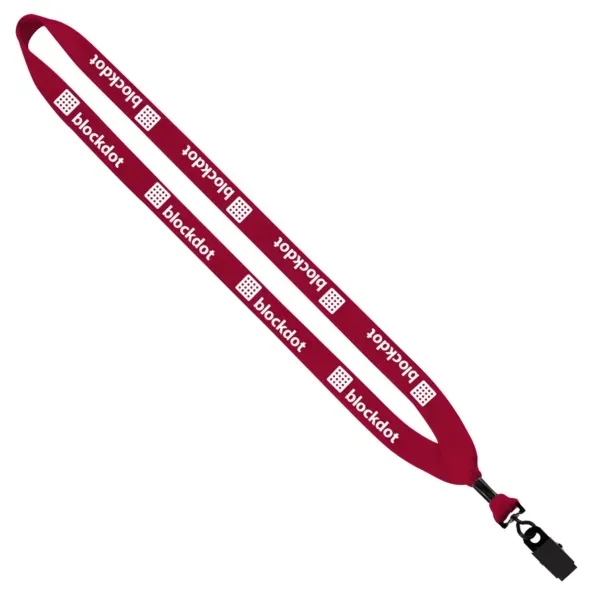 3/4" x 16" cotton lanyard with metal crimp and bulldog clip.... from ASI 88060 Snugz/USA Inc / SnugZ USA®