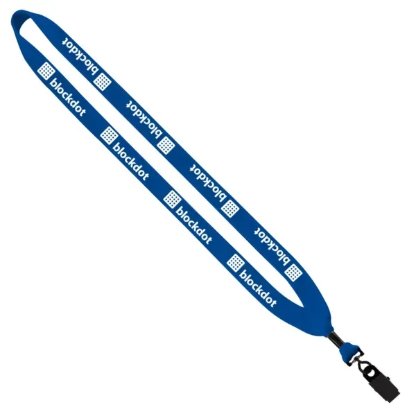 3/4" x 16" cotton lanyard with metal crimp and bulldog clip.... from ASI 88060 Snugz/USA Inc / SnugZ USA®