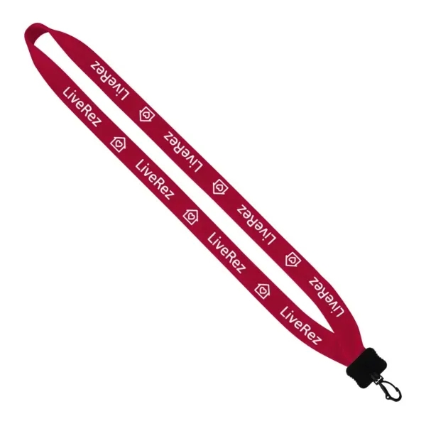 3/4" x 16" knitted cotton lanyard with a plastic clamshell, O-ring... from ASI 88060 Snugz/USA Inc / SnugZ USA®