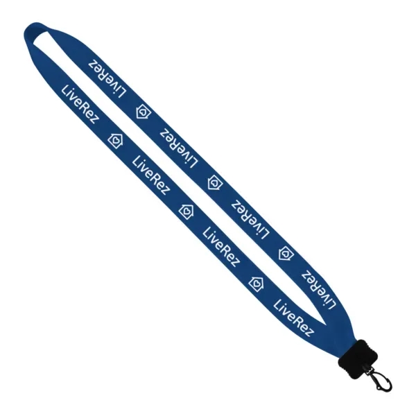 3/4" x 16" knitted cotton lanyard with a plastic clamshell, O-ring... from ASI 88060 Snugz/USA Inc / SnugZ USA®