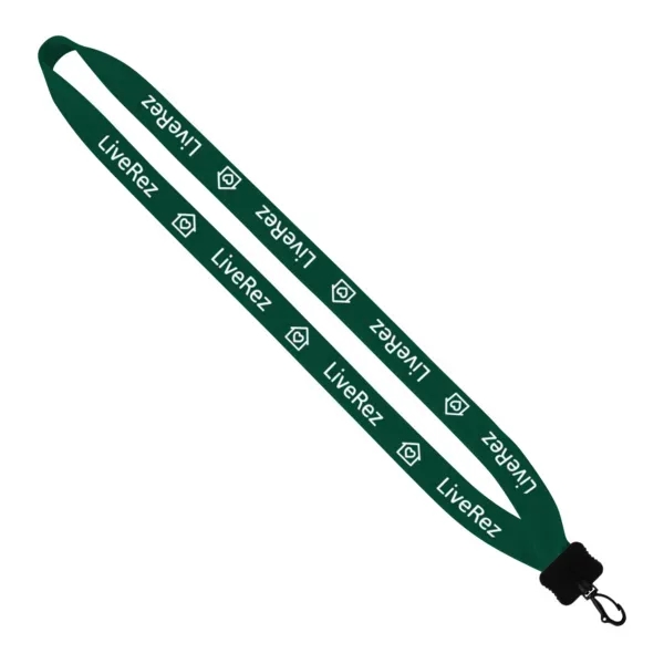 3/4" x 16" knitted cotton lanyard with a plastic clamshell, O-ring... from ASI 88060 Snugz/USA Inc / SnugZ USA®