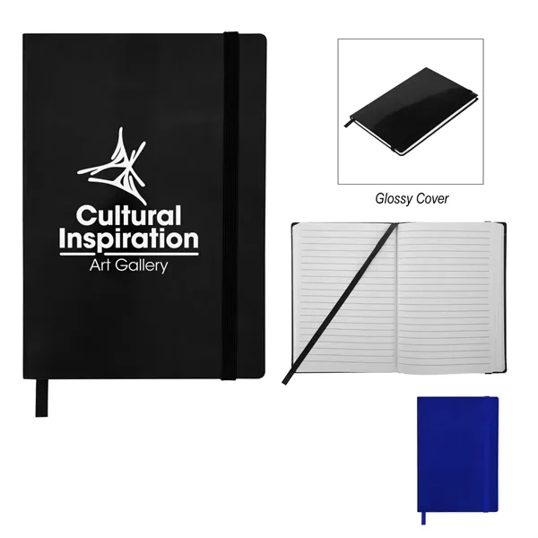 Glossy journal that provides a way for people to jot down... from ASI 61125 Hit Promotional Products / Hit®