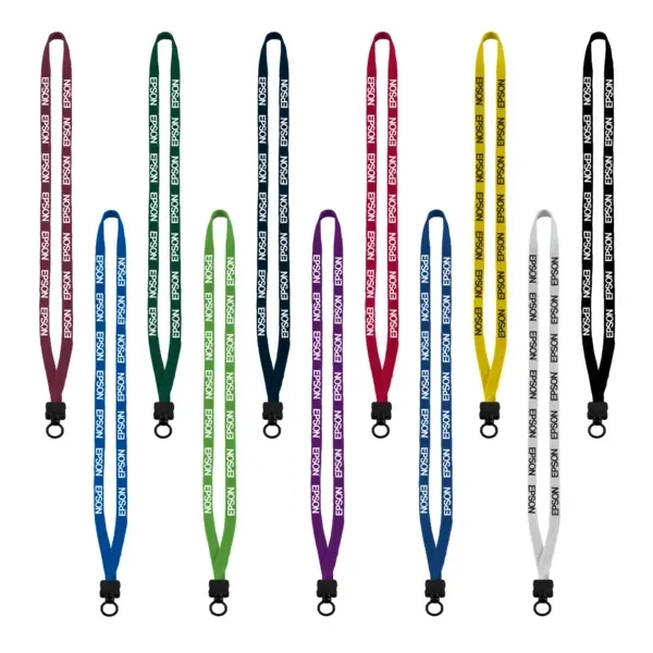 1/2" x 16" knitted cotton lanyard with plastic clamshell and O-ring.... from ASI 88060 Snugz/USA Inc / SnugZ USA®