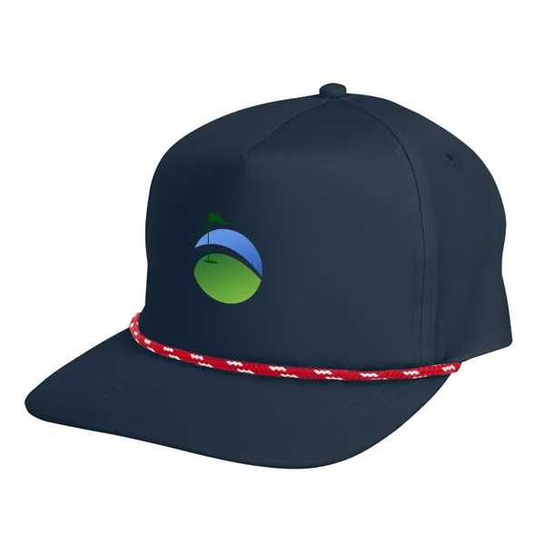 Cap with a 5-panel design, mid-profile, adjustable plastic snapback closure, structured... from ASI 61125 Hit Promotional Products / Hit®