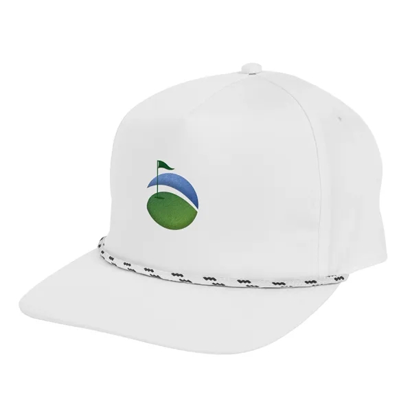 Cap with a 5-panel design, mid-profile, adjustable plastic snapback closure, structured... from ASI 61125 Hit Promotional Products / Hit®