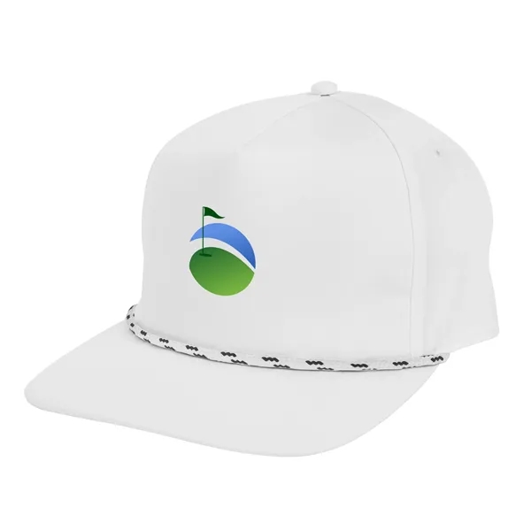 Cap with a 5-panel design, mid-profile, adjustable plastic snapback closure, structured... from ASI 61125 Hit Promotional Products / Hit®