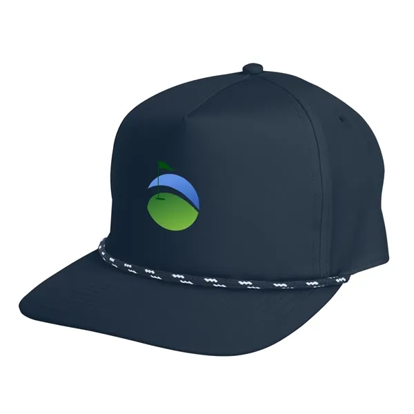 Cap with a 5-panel design, mid-profile, adjustable plastic snapback closure, structured... from ASI 61125 Hit Promotional Products / Hit®