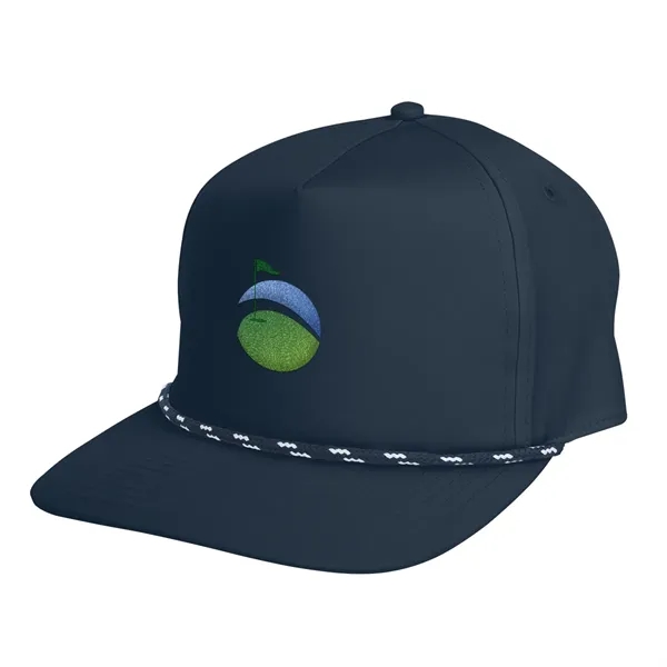 Cap with a 5-panel design, mid-profile, adjustable plastic snapback closure, structured... from ASI 61125 Hit Promotional Products / Hit®