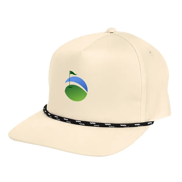 Cap with a 5-panel design, mid-profile, adjustable plastic snapback closure, structured... from ASI 61125 Hit Promotional Products / Hit®