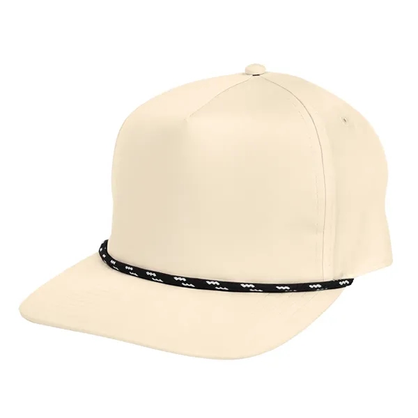 Cap with a 5-panel design, mid-profile, adjustable plastic snapback closure, structured... from ASI 61125 Hit Promotional Products / Hit®