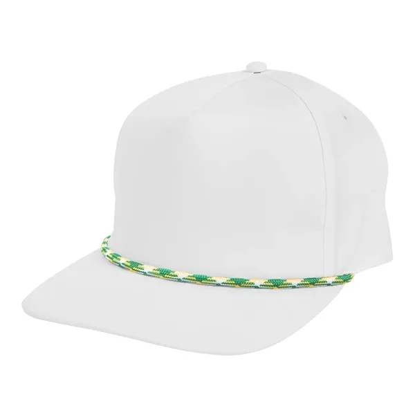 Cap with a 5-panel design, mid-profile, adjustable plastic snapback closure, structured... from ASI 61125 Hit Promotional Products / Hit®