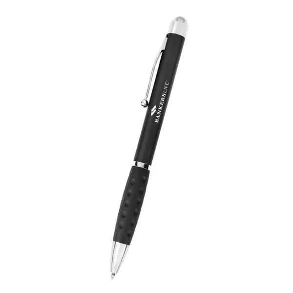 Twist-action ballpoint pen with fidget roller ball topper.... from ASI 61125 Hit Promotional Products / Hit®