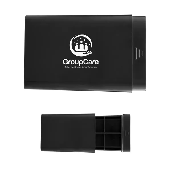 Pill case with 3 separate compartments and removable divider.... from ASI 61125 Hit Promotional Products / Hit®