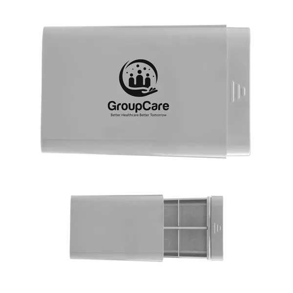 Pill case with 3 separate compartments and removable divider.... from ASI 61125 Hit Promotional Products / Hit®