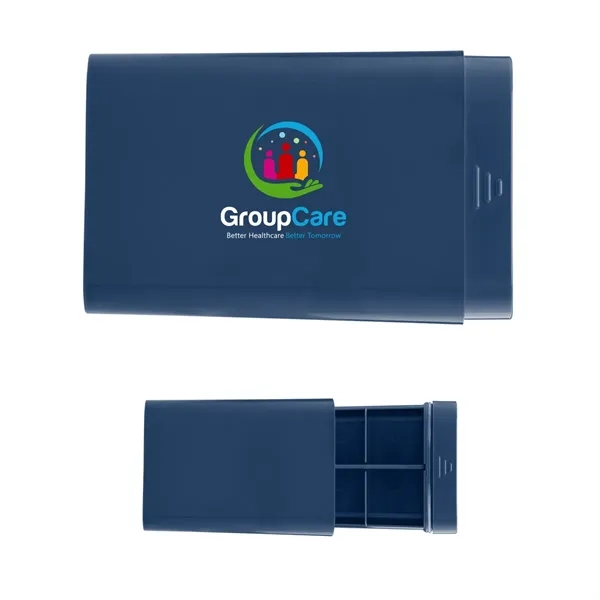 Pill case with 3 separate compartments and removable divider.... from ASI 61125 Hit Promotional Products / Hit®