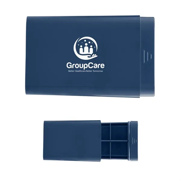 Pill case with 3 separate compartments and removable divider.... from ASI 61125 Hit Promotional Products / Hit®