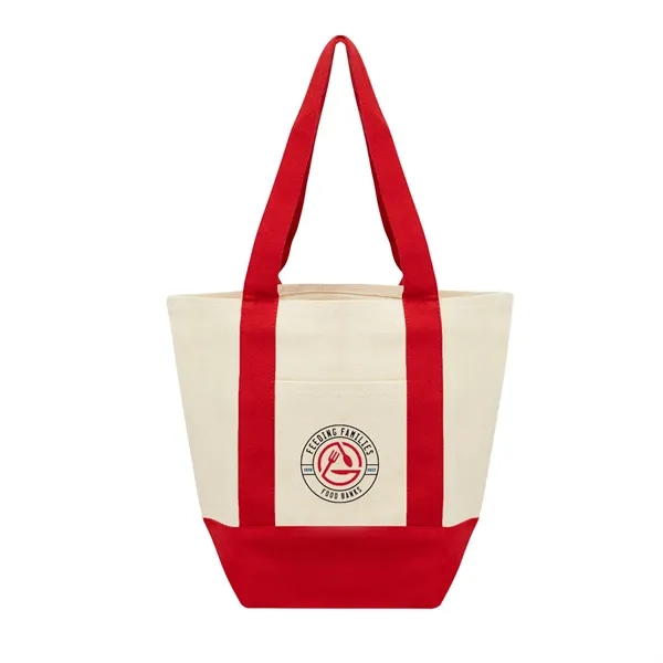 Recycled cotton canvas tote bag with front pocket and 18" handles.... from ASI 61125 Hit Promotional Products / Hit®