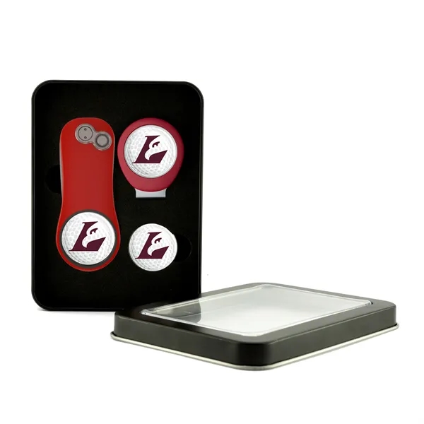 Golf gift set with divot fixer, hat clip and two ball... from ASI 52263 EMT