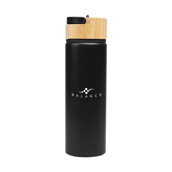 27 oz. recycled aluminum bottle with double wall construction and bamboo... from ASI 61125 Hit Promotional Products / Hit®