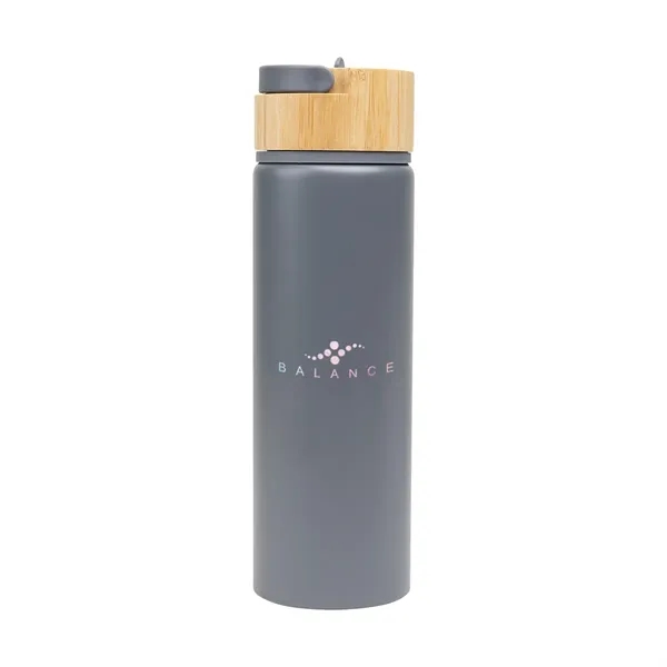 27 oz. recycled aluminum bottle with double wall construction and bamboo... from ASI 61125 Hit Promotional Products / Hit®