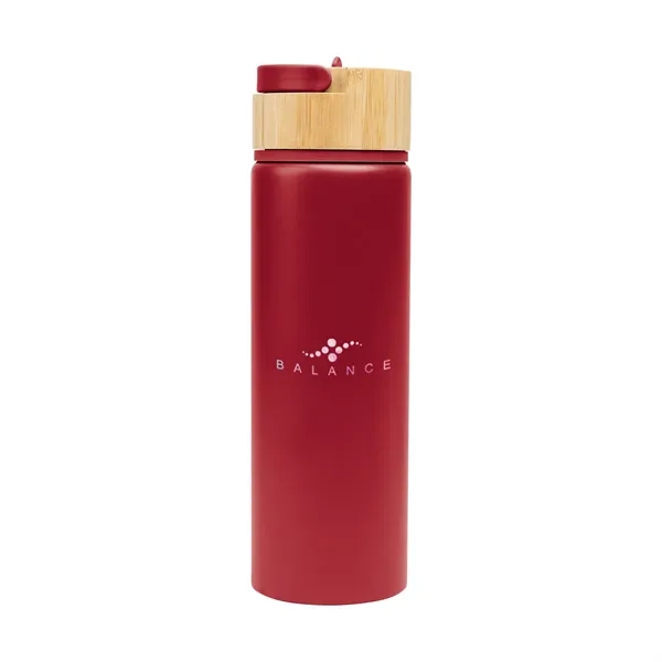 27 oz. recycled aluminum bottle with double wall construction and bamboo... from ASI 61125 Hit Promotional Products / Hit®