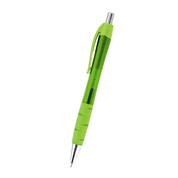 Plunger action ballpoint pen with rubber grip, made from recycled materials.... from ASI 61125 Hit Promotional Products / Hit®