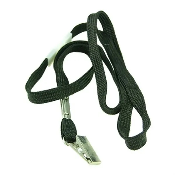Flat nylon breakaway lanyard with bulldog clip. Blank.... from ASI 54100 Fields Manufacturing Inc / American Greenwood