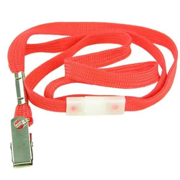 Flat nylon breakaway lanyard with bulldog clip. Blank.... from ASI 54100 Fields Manufacturing Inc / American Greenwood