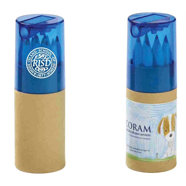 12-piece colored pencil set in tube with sharpener.... from ASI 63549 Jornik Manufacturing Corp / Jornik