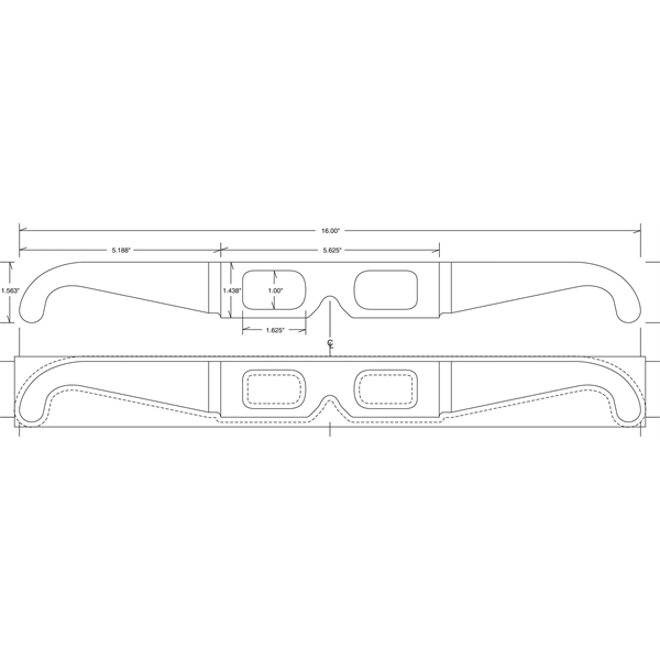 Custom polarized 3D glasses with lenses cut at opposing 45 degree... from ASI 80485 Rainbow Symphony Inc / Rainbow Symphony