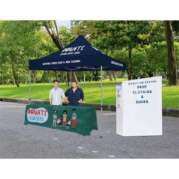 Environmentally-friendly table throw designed for use with 8' wide tables; covers... from ASI 87188 Showdown Displays