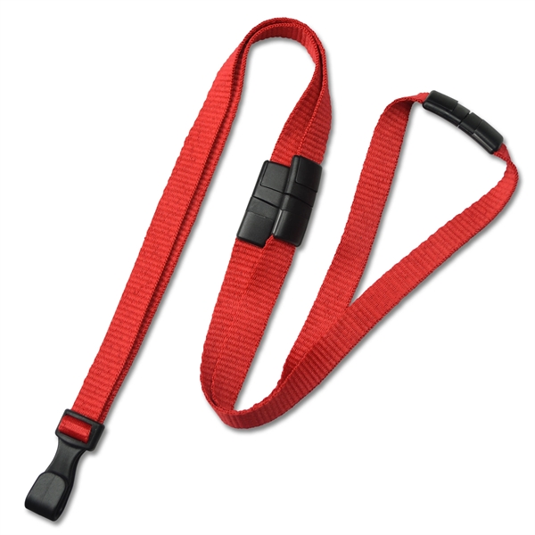 These economical 3/8" wide flat lanyards feature three breakaways and a... from ASI 79898 Promovision / PROMOVISION