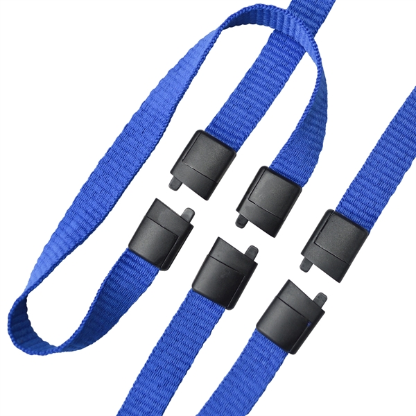 These economical 3/8" wide flat lanyards feature three breakaways and a... from ASI 79898 Promovision / PROMOVISION