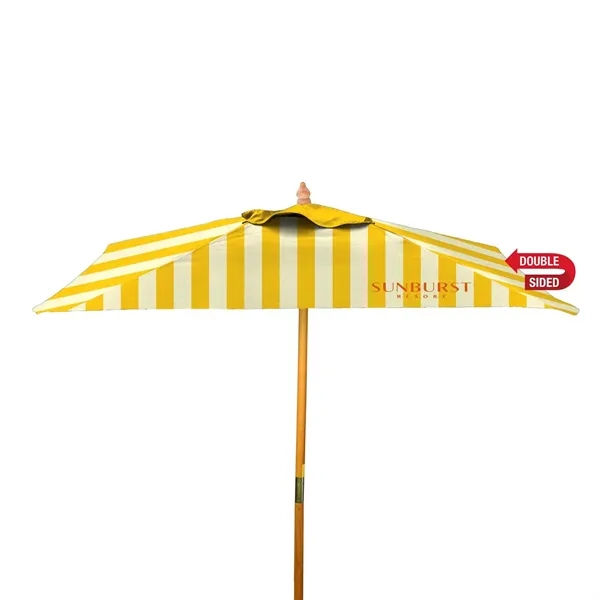With a bold square canopy, this durable wood umbrella blends eco-friendly... from ASI 87188 Showdown Displays
