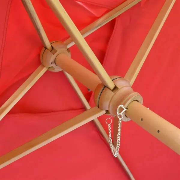With a bold square canopy, this durable wood umbrella blends eco-friendly... from ASI 87188 Showdown Displays