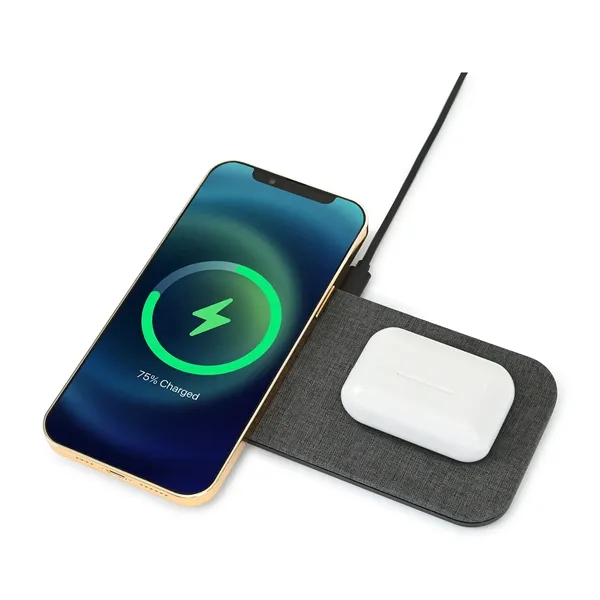 Wireless charging pad with dual ports for phones, earbuds and more.... from ASI 56070 Gemline / Gemline®