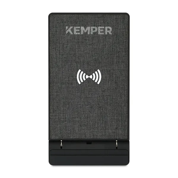 Wireless desktop charger with fabric finish and collapsible construction.... from ASI 56070 Gemline / Gemline®