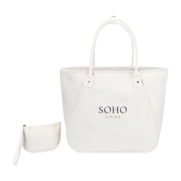 Cotton canvas carry-all tote bag with snap hook closure and removable... from ASI 56070 Gemline / Gemline®