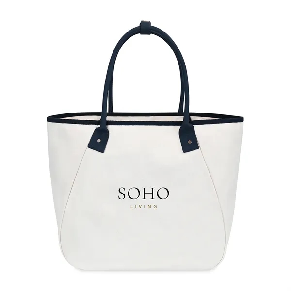 Cotton canvas carry-all tote bag with snap hook closure and removable... from ASI 56070 Gemline / Gemline®