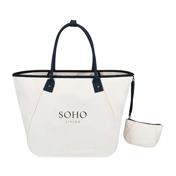 Cotton canvas carry-all tote bag with snap hook closure and removable... from ASI 56070 Gemline / Gemline®