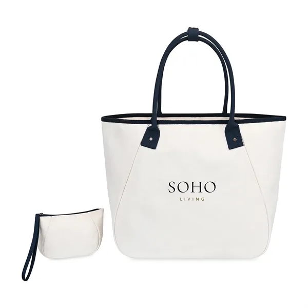 Cotton canvas carry-all tote bag with snap hook closure and removable... from ASI 56070 Gemline / Gemline®