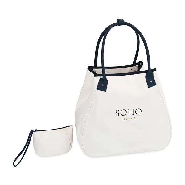 Cotton canvas carry-all tote bag with snap hook closure and removable... from ASI 56070 Gemline / Gemline®