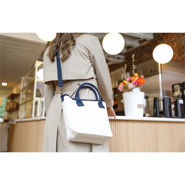 Cotton canvas crossbody tote bag with adjustable strap and snap hook... from ASI 56070 Gemline / Gemline®