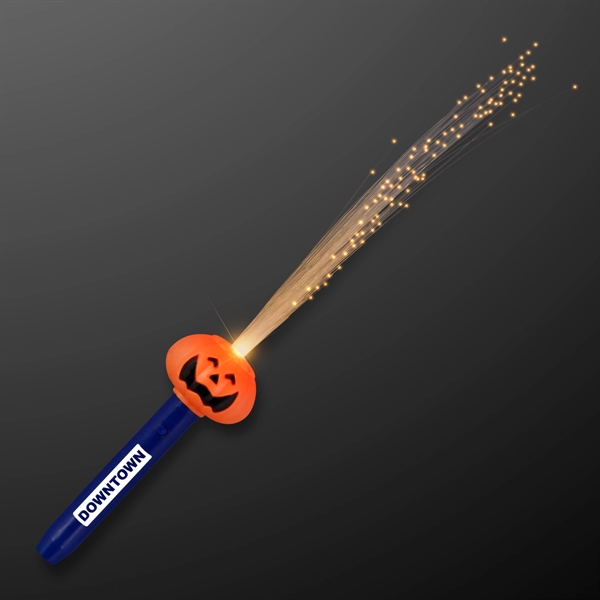 Blank or Imprinted. Jack-O-Lantern fiber optic wand with orange LEDs.... from ASI 34194 ALightPromos / Alight Promotional Products
